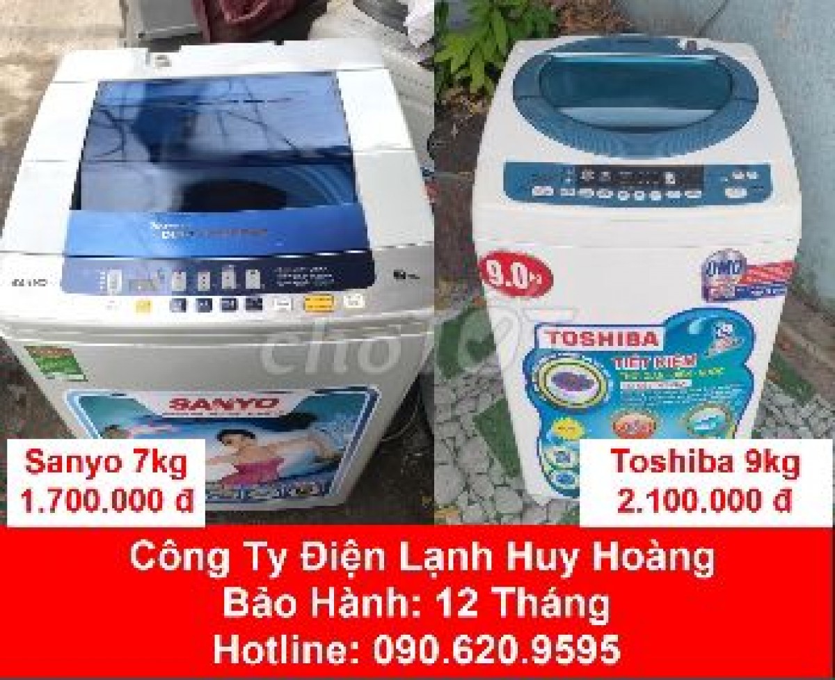 Bán máy giặt Sanyo 9kg còn mới 90%