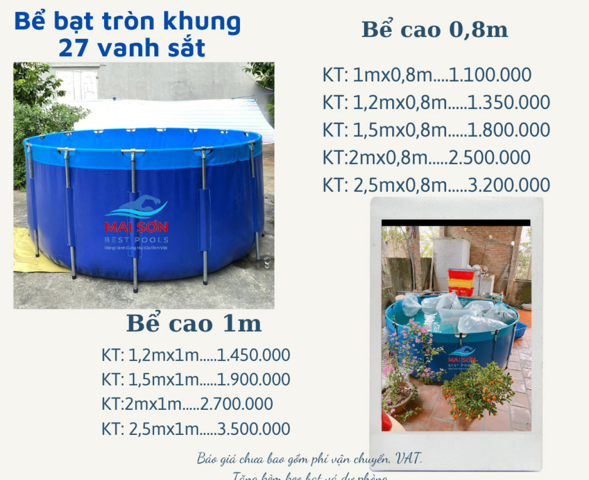 Bể Bạt Nuôi Cá Koi thương hiệu Mai Sơn