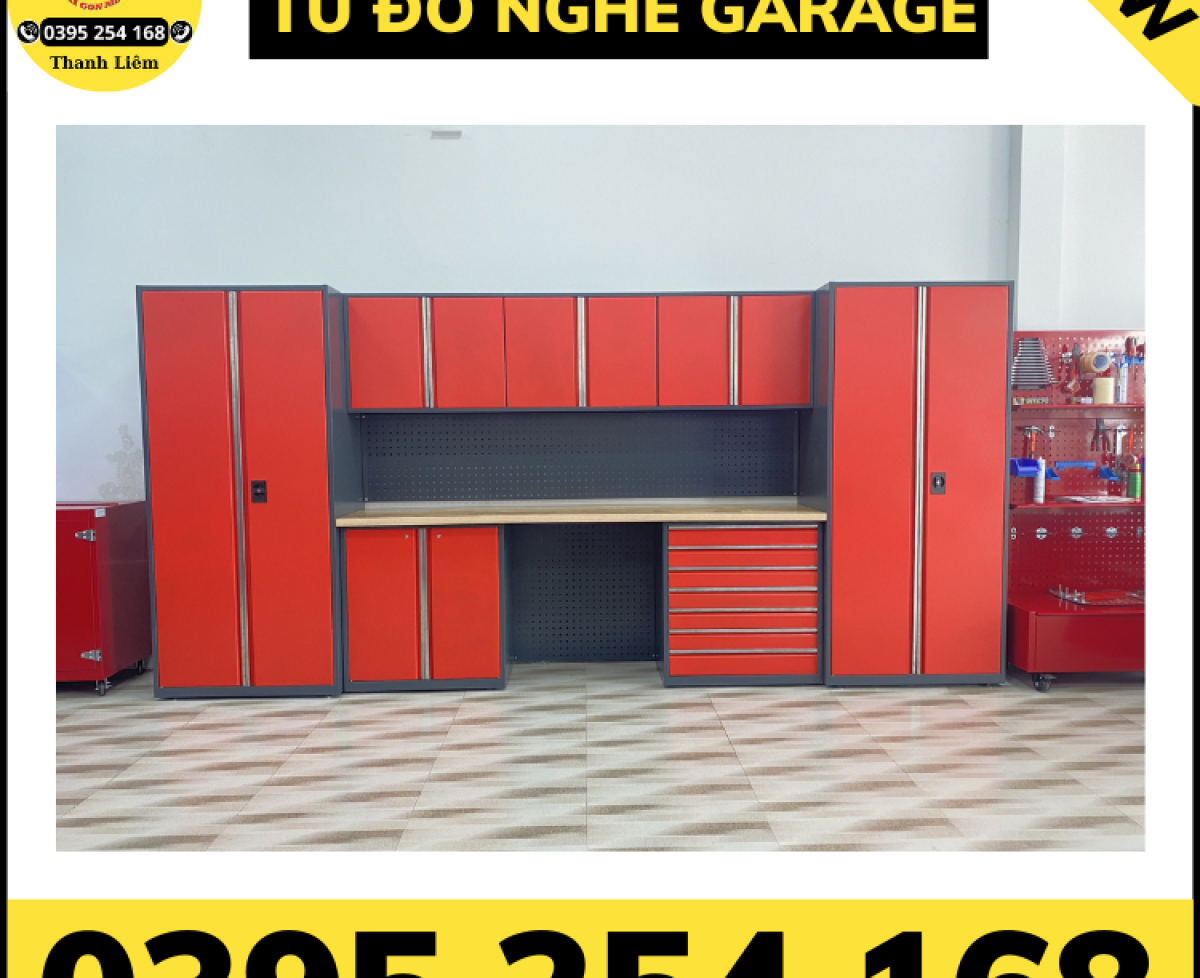 Bộ tủ đựng đồ nghề chuyên dụng  trong các garage ô tô