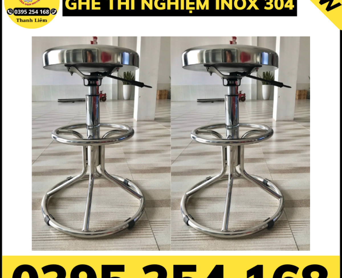 Ghế phòng thí nghiệm chất liệu inox 304