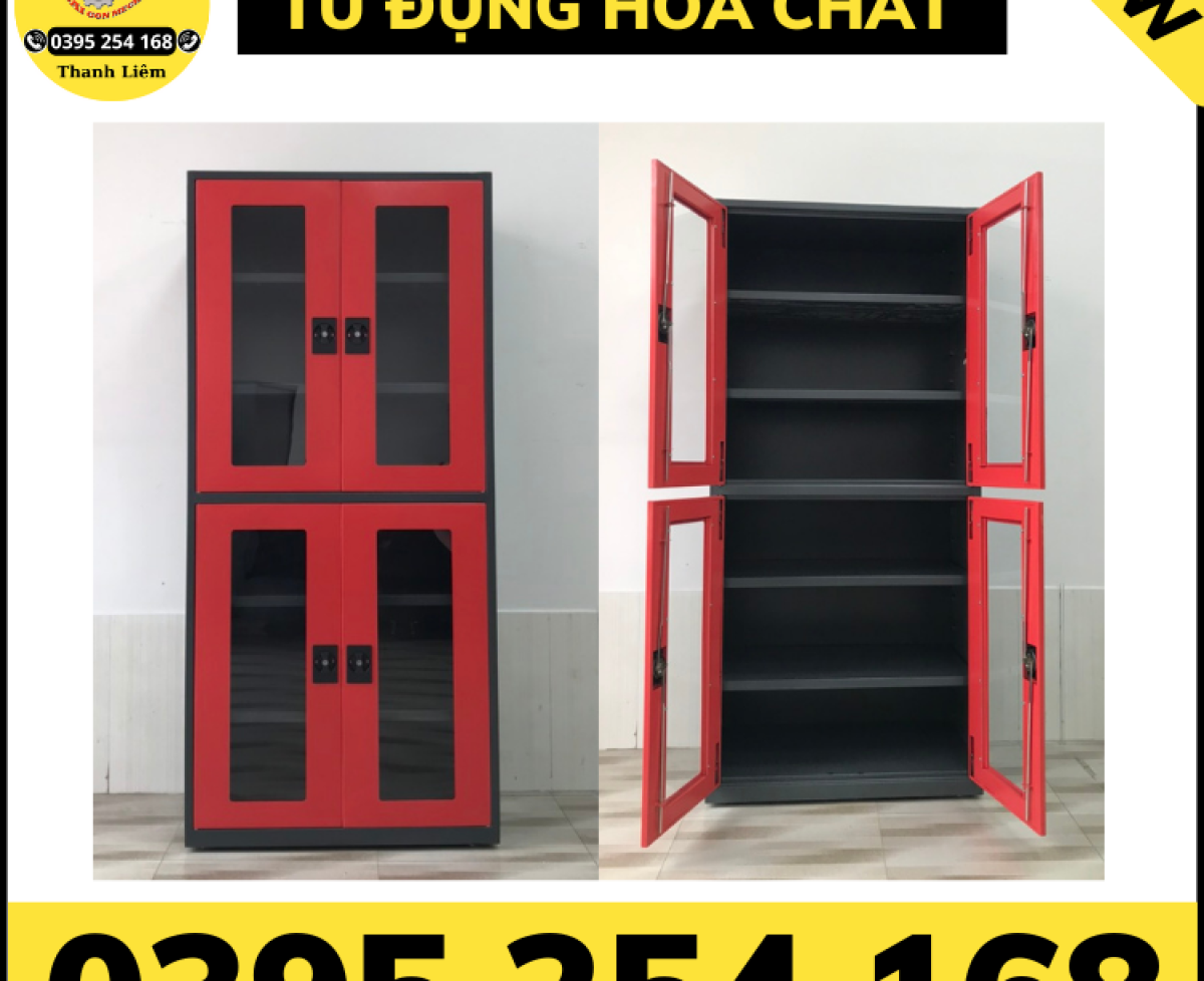 Tủ đựng hóa chất mẫu mới có khay chống tràn