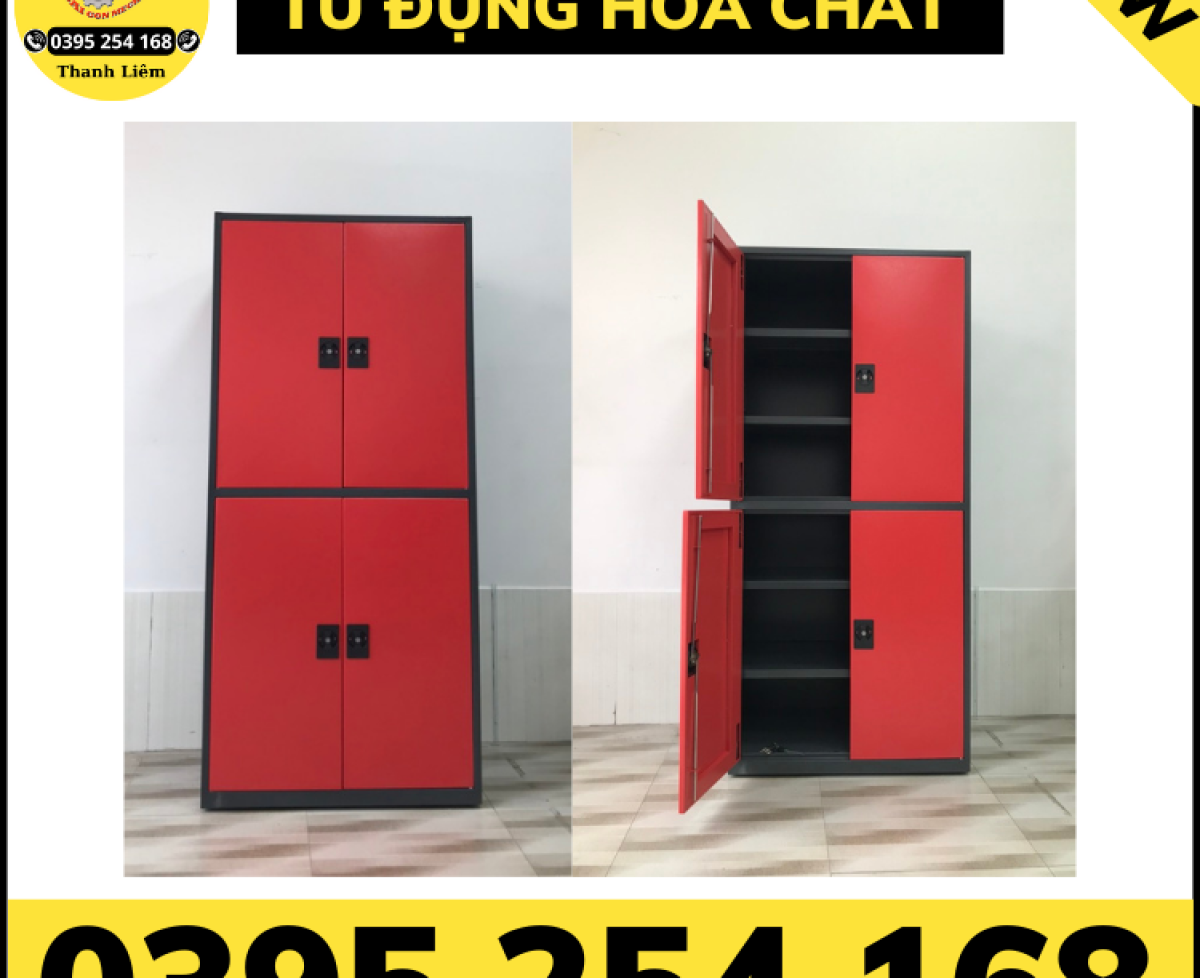 Tủ đựng hóa chất mẫu mới có khay chống tràn