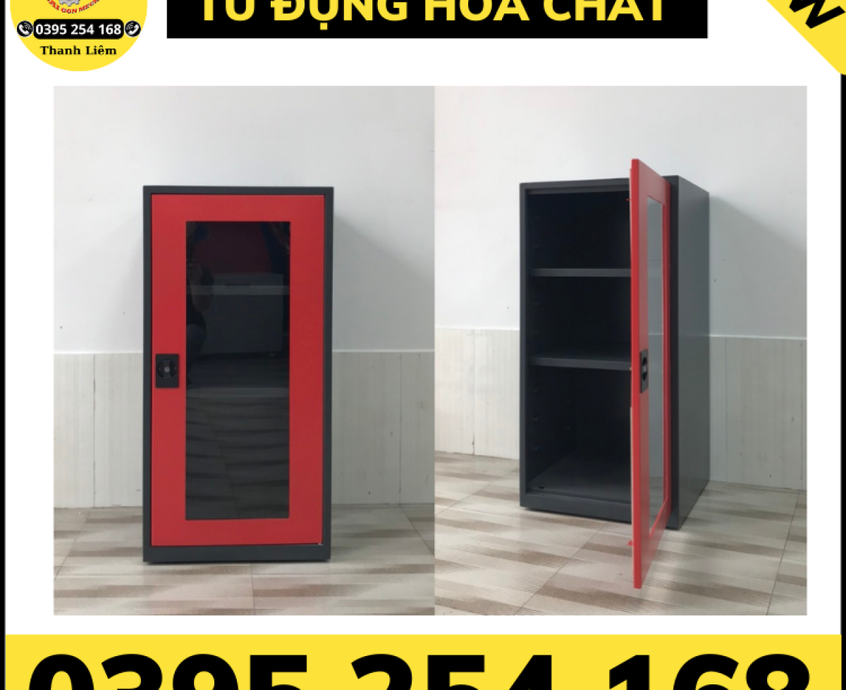 Tủ đựng hóa chất mẫu mới có khay chống tràn