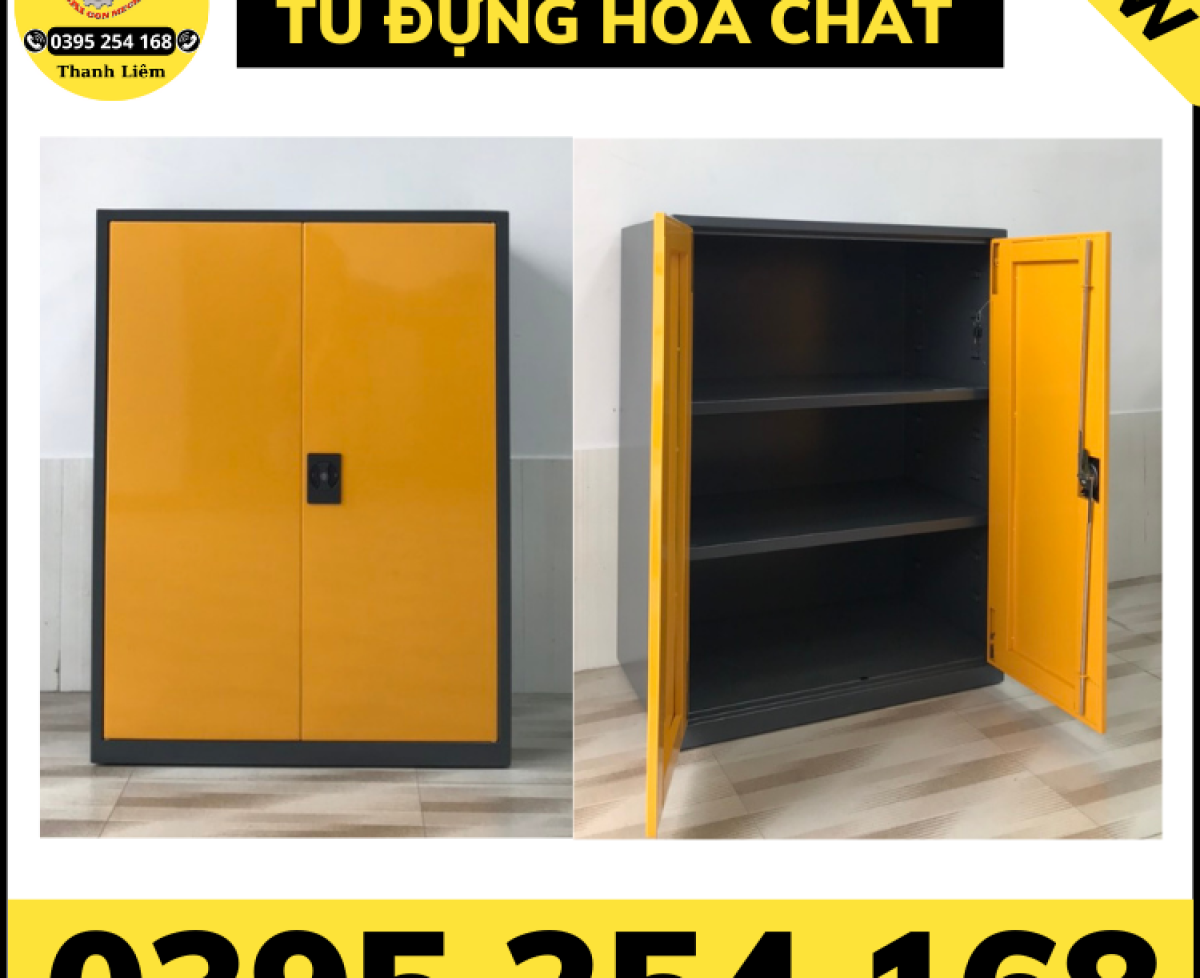 Tủ đựng hóa chất mẫu mới có khay chống tràn