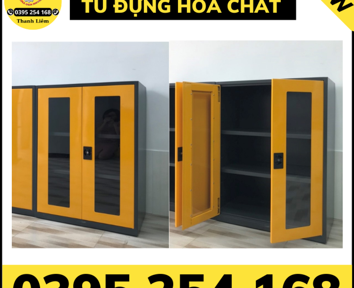 Tủ đựng hóa chất mẫu mới có khay chống tràn