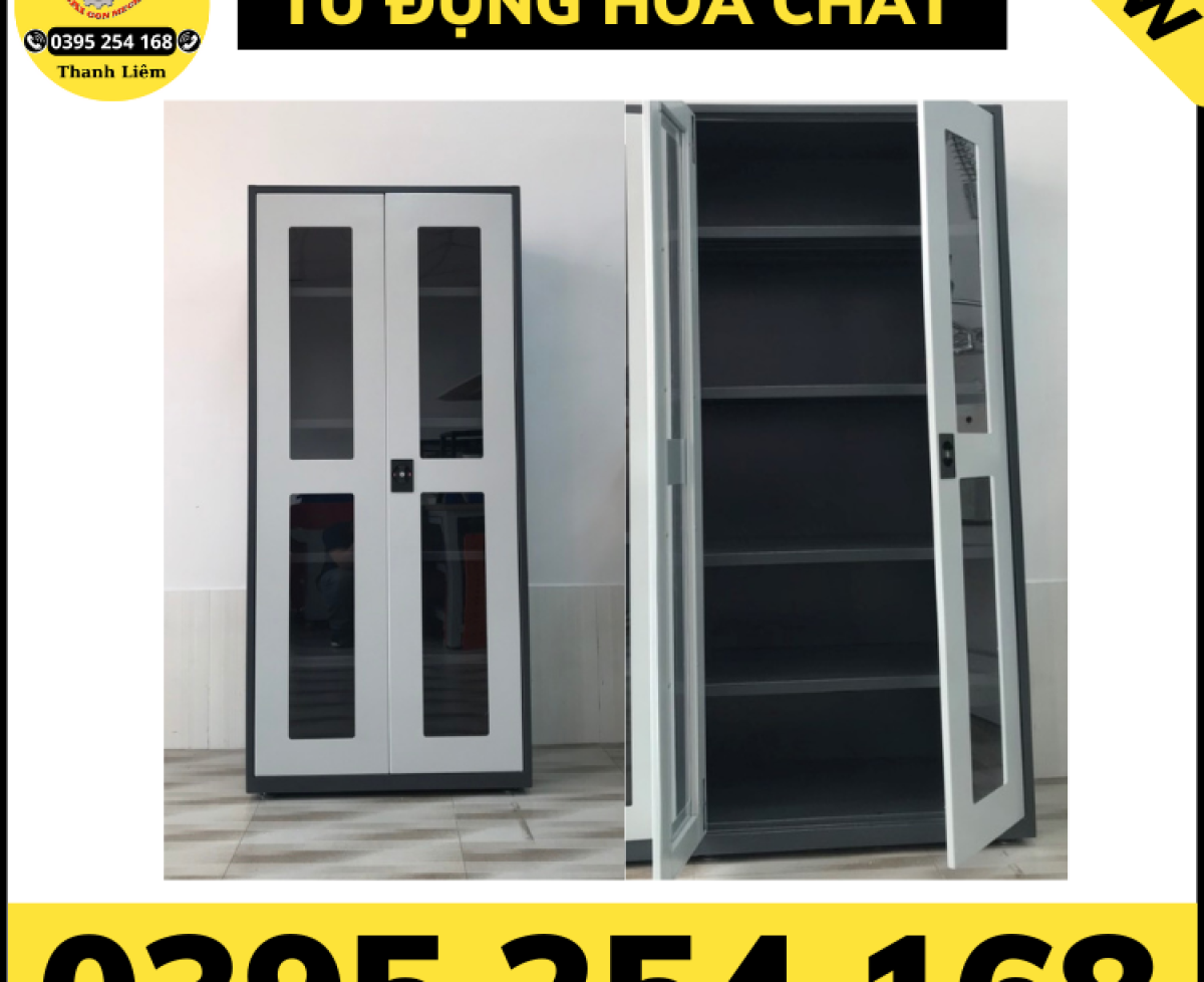 Tủ đựng hóa chất mẫu mới có khay chống tràn