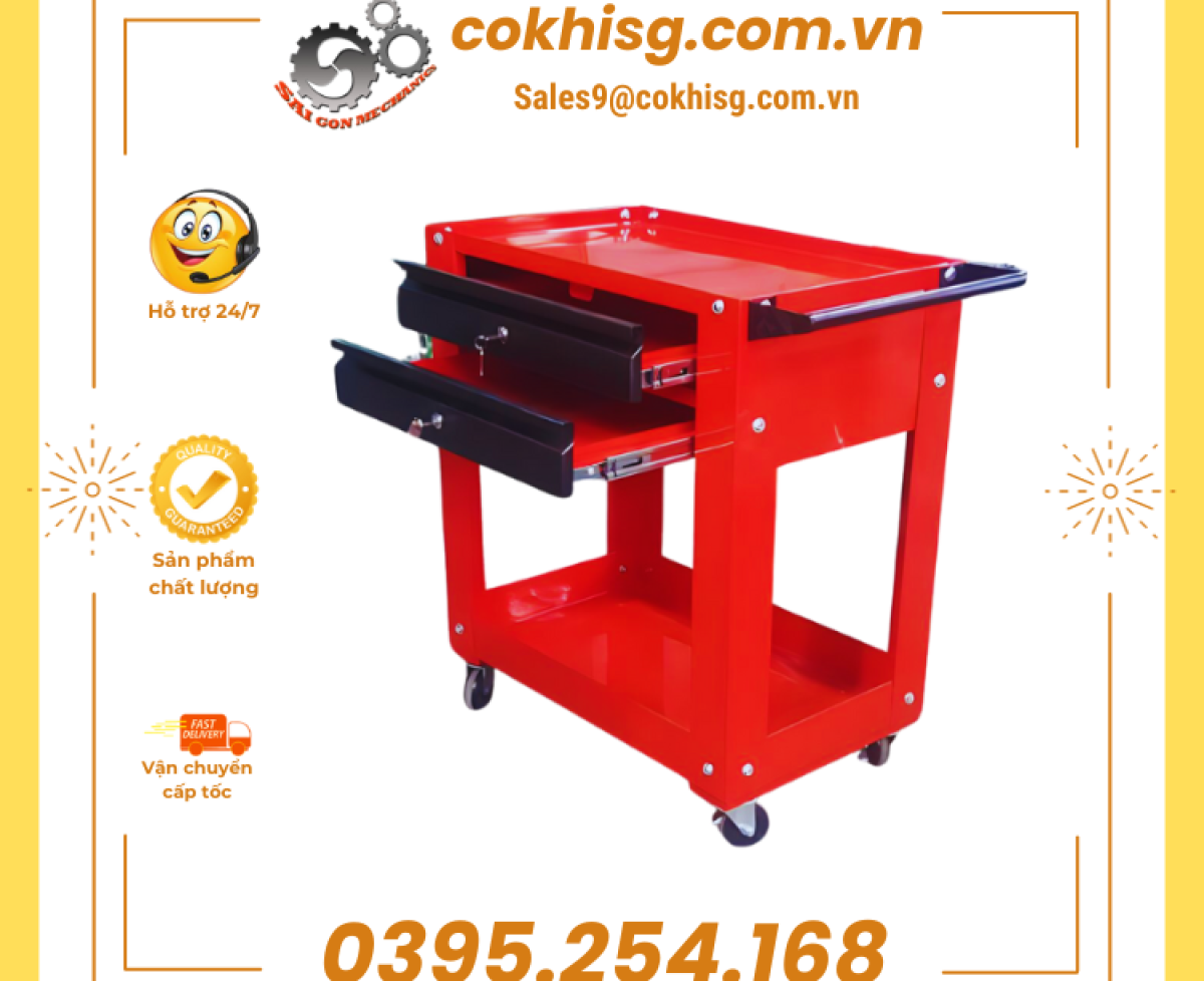 Xe đẩy dụng cụ đồ nghề chuyên dùng trong các garage ô tô