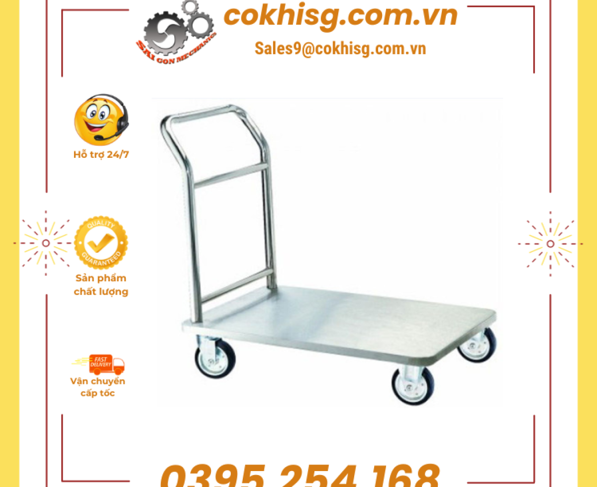 Xe đẩy y tế bằng inox 304 thiết kế theo yêu cầu