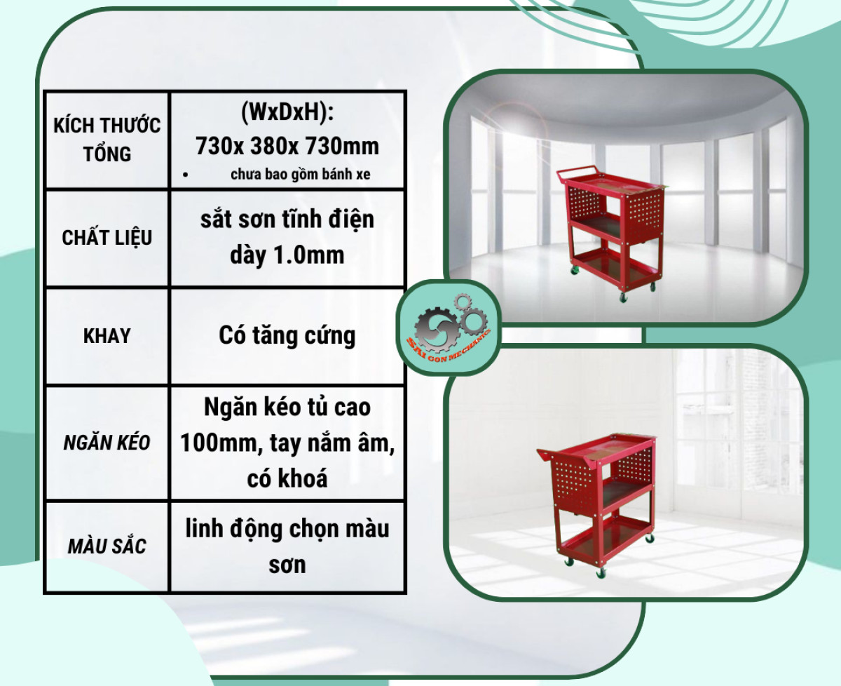 Xe đẩy dụng cụ đồ nghề | TBVT Cơ Khí Sài Gòn | VUI LÒNG LIÊN HỆ ZALO ĐỂ ĐƯỢC BÁO GIÁ VÀ TƯ VẤN CỤ THỂ