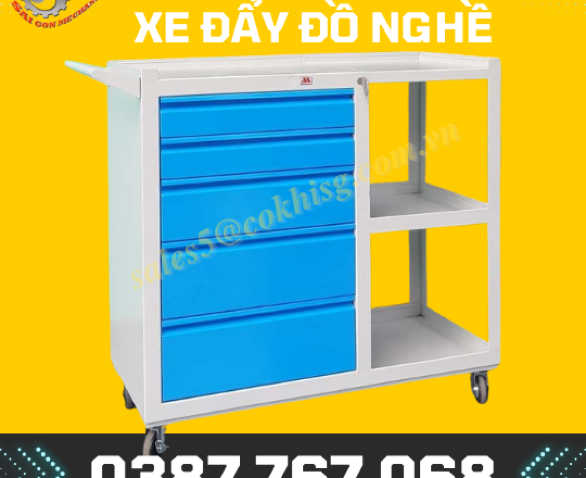 Bàn thao tác kết hợp xe đẩy dụng cụ đồ nghề