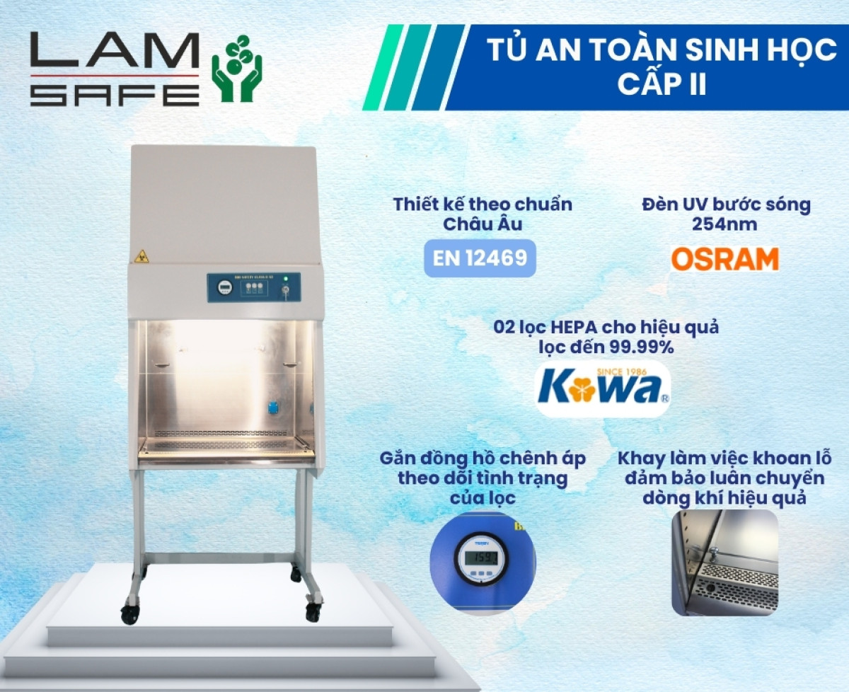 tủ an toàn sinh học cấp 2