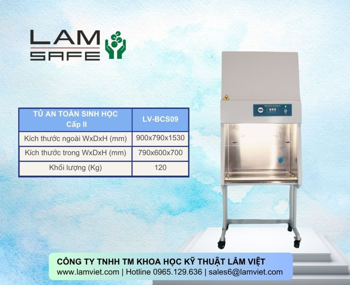 Sản Phẩm Tủ An Toàn Sinh Học Cấp 2 A2 - LamSafe