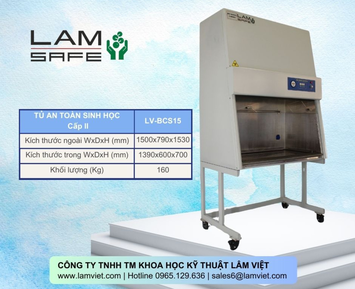 Sản Phẩm Tủ An Toàn Sinh Học Cấp 2 A2 - LamSafe