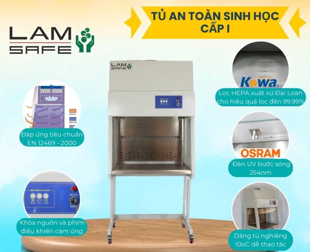 Tủ an toàn sinh học cấp 1