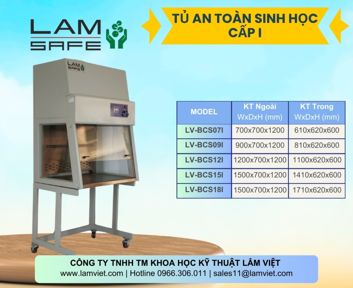 Tủ an toàn sinh học cấp 1