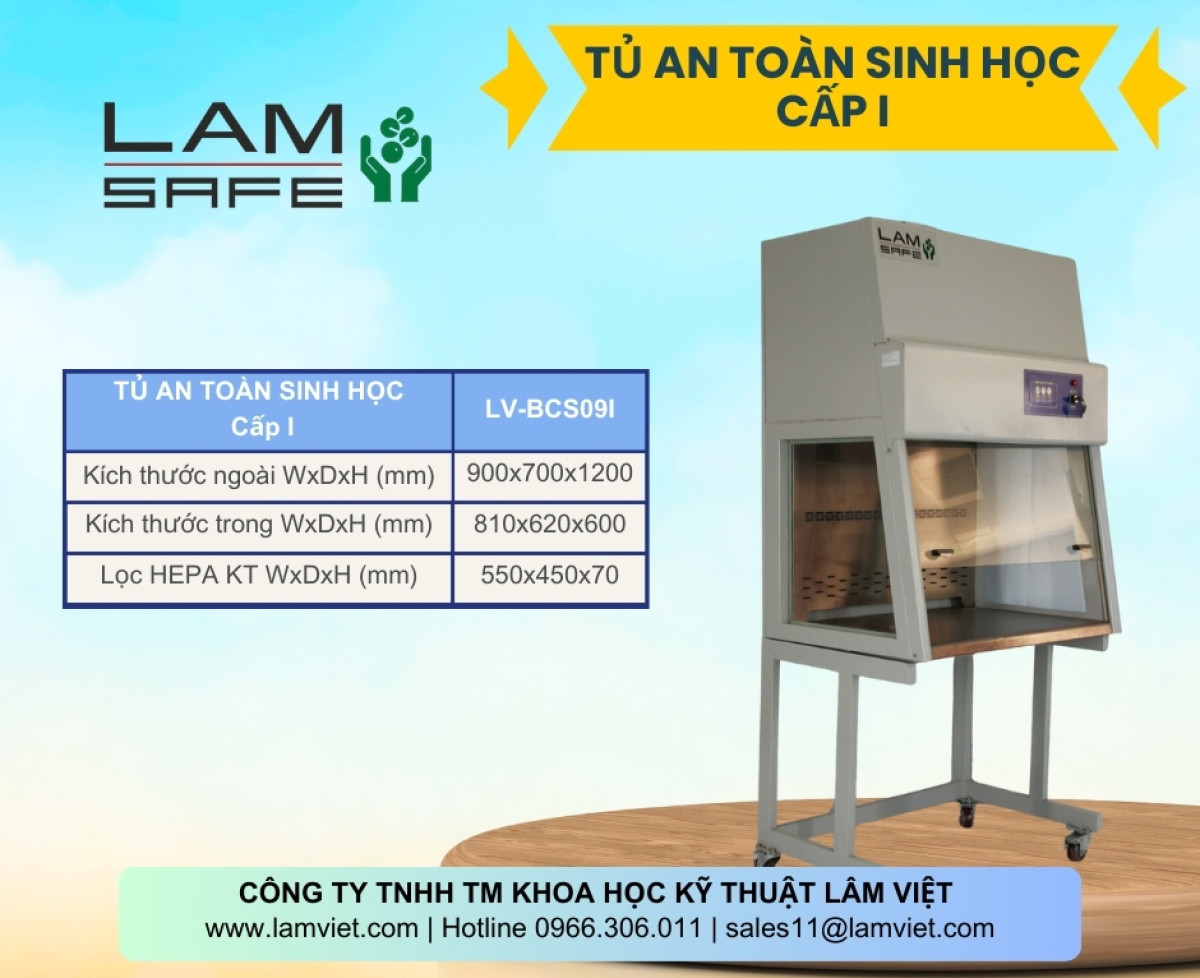 Tủ an toàn sinh học cấp 1