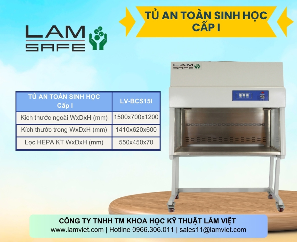 Tủ an toàn sinh học cấp 1