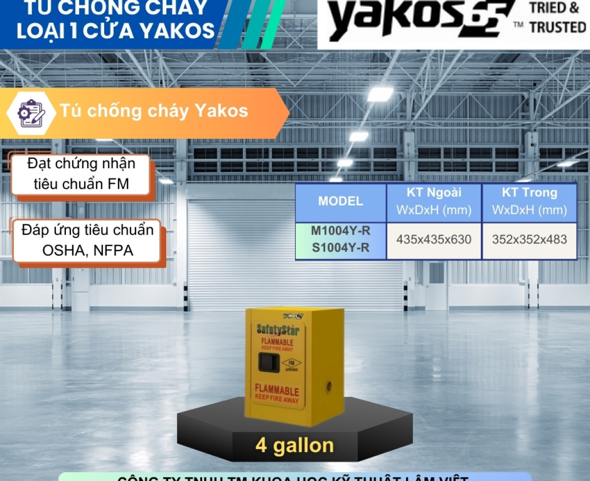 Tủ chống cháy Yakos loại 1 cánh