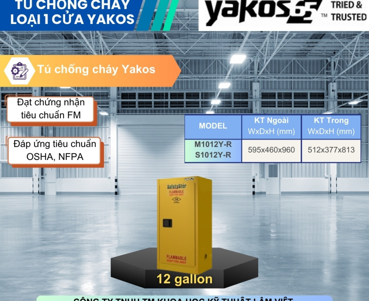 Tủ chống cháy Yakos loại 1 cánh