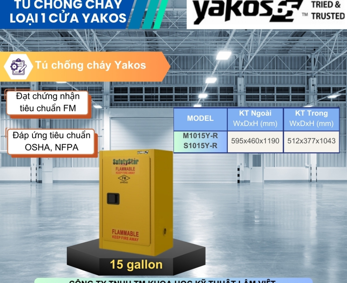 Tủ chống cháy Yakos loại 1 cánh