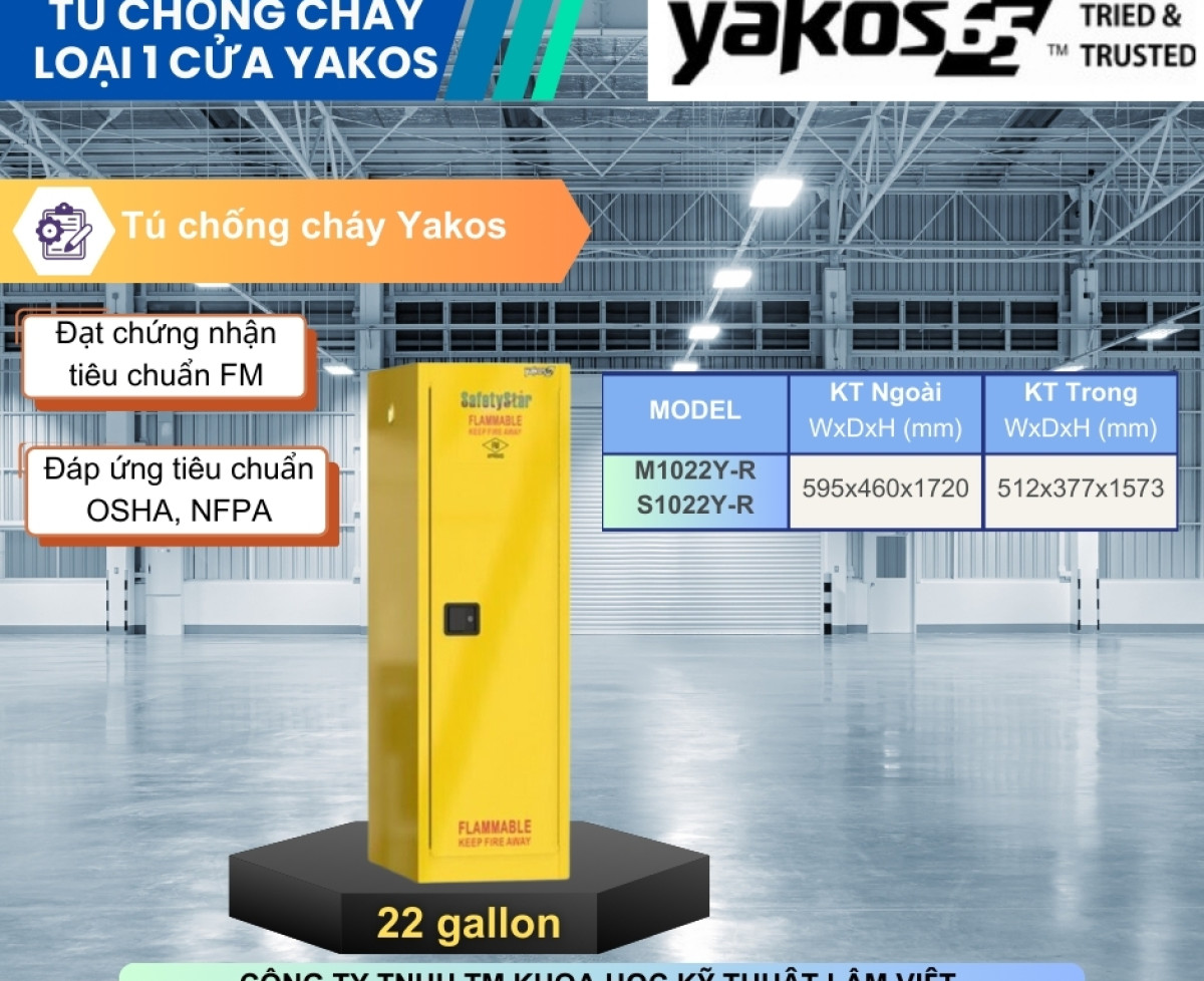 Tủ chống cháy Yakos loại 1 cánh