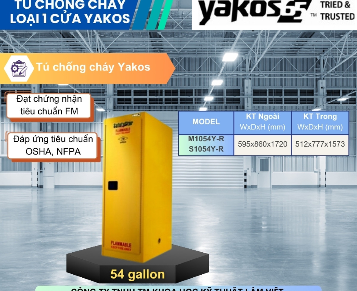 Tủ chống cháy Yakos loại 1 cánh