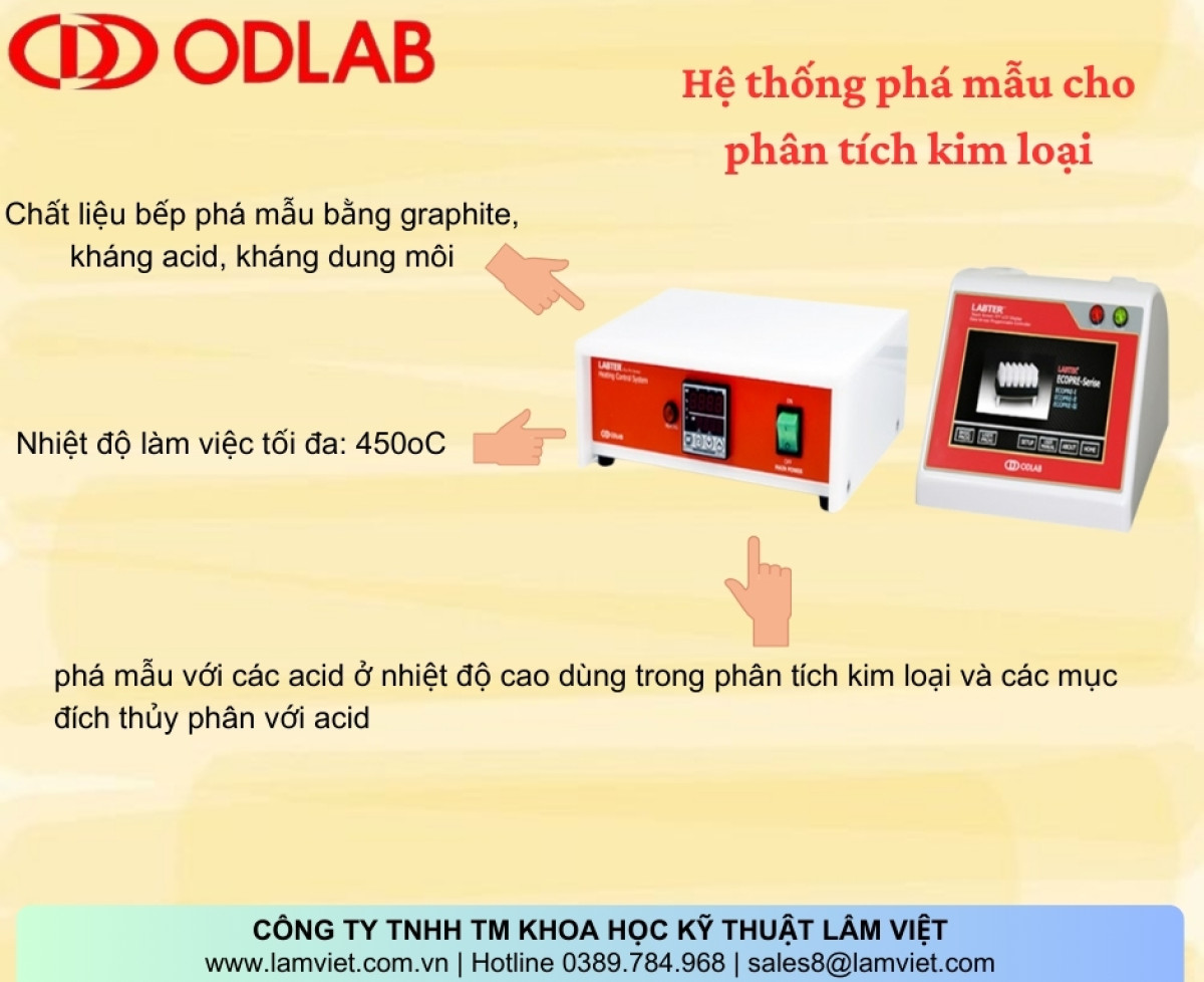 Thiết bị phá mẫu kim loại ODLAB ECO-PRE HT