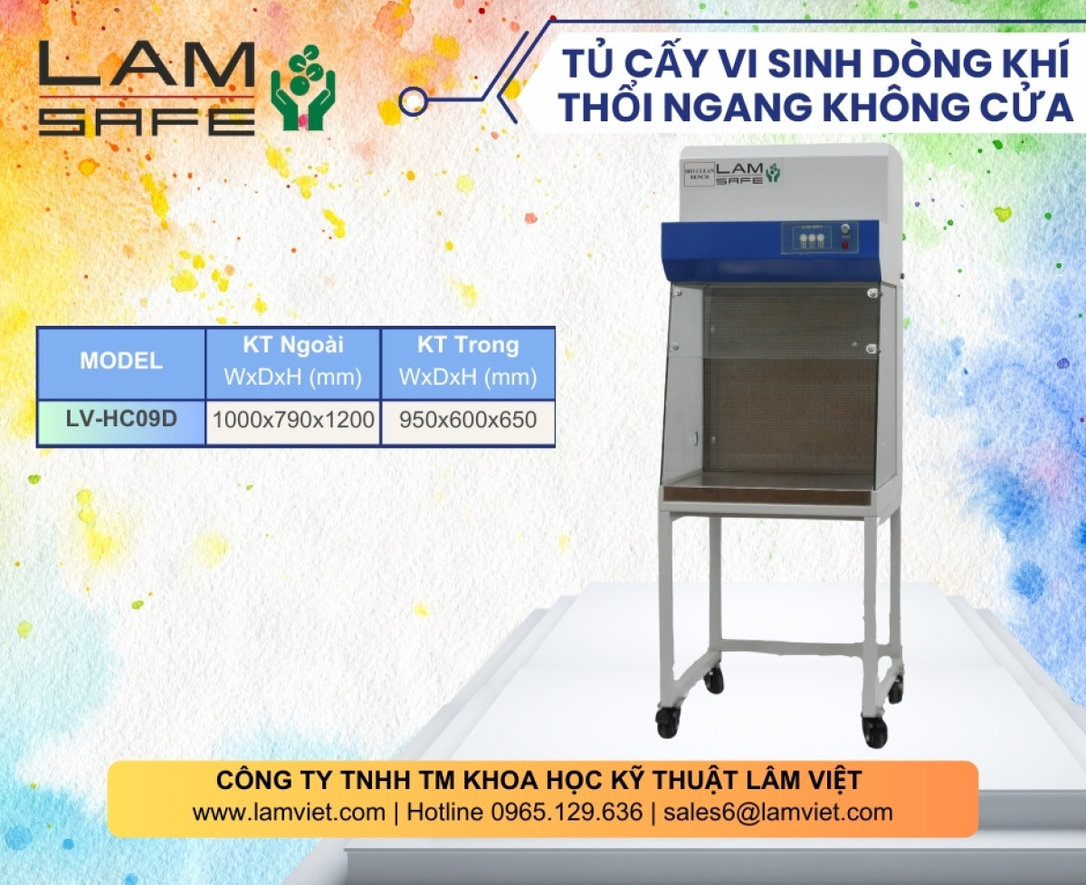 Tủ Cấy Vi Sinh Dòng Khí Thổi Ngang Không Cửa - LAMSAFE