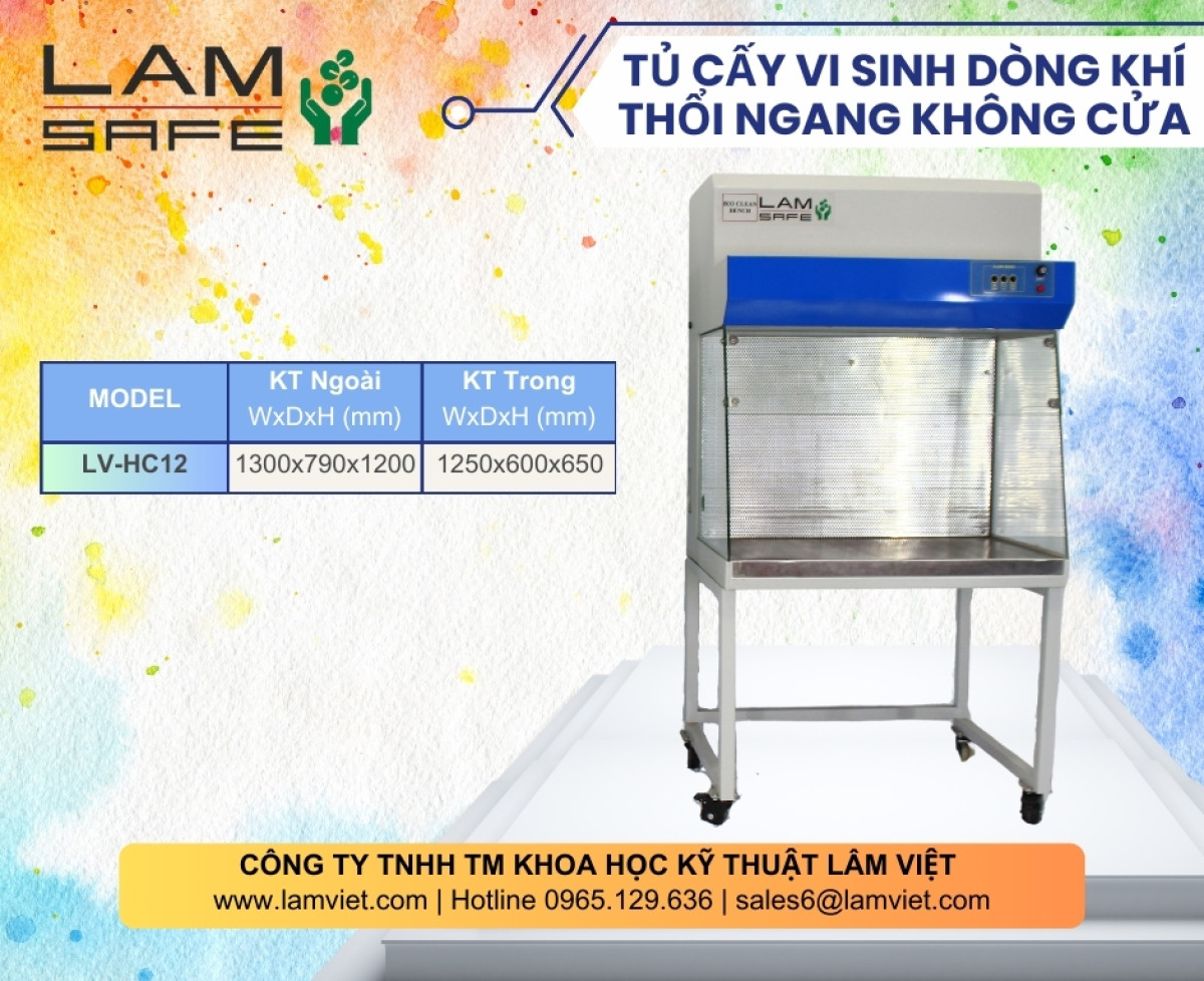 Tủ Cấy Vi Sinh Dòng Khí Thổi Ngang Không Cửa - LAMSAFE