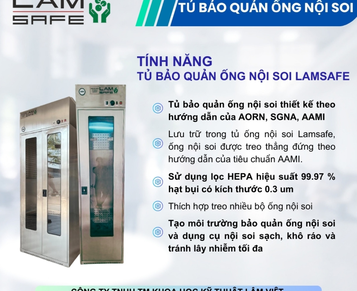 Tủ bảo quản ống nội soi inox 304