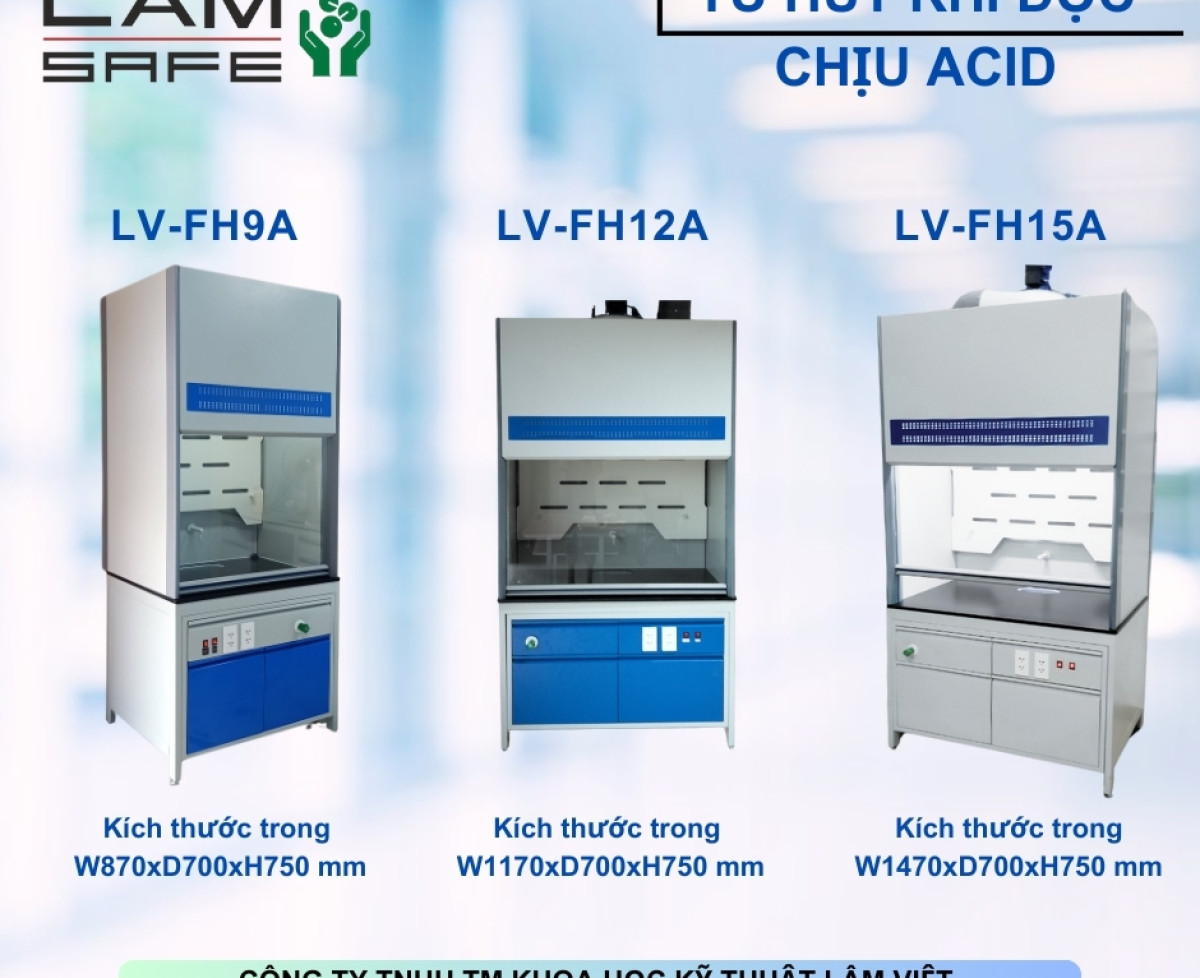 Tủ hút khí độc chịu acid