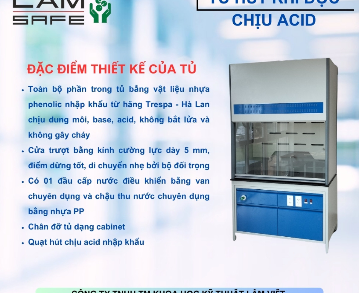 Tủ Hút Khí Độc Chịu Acid