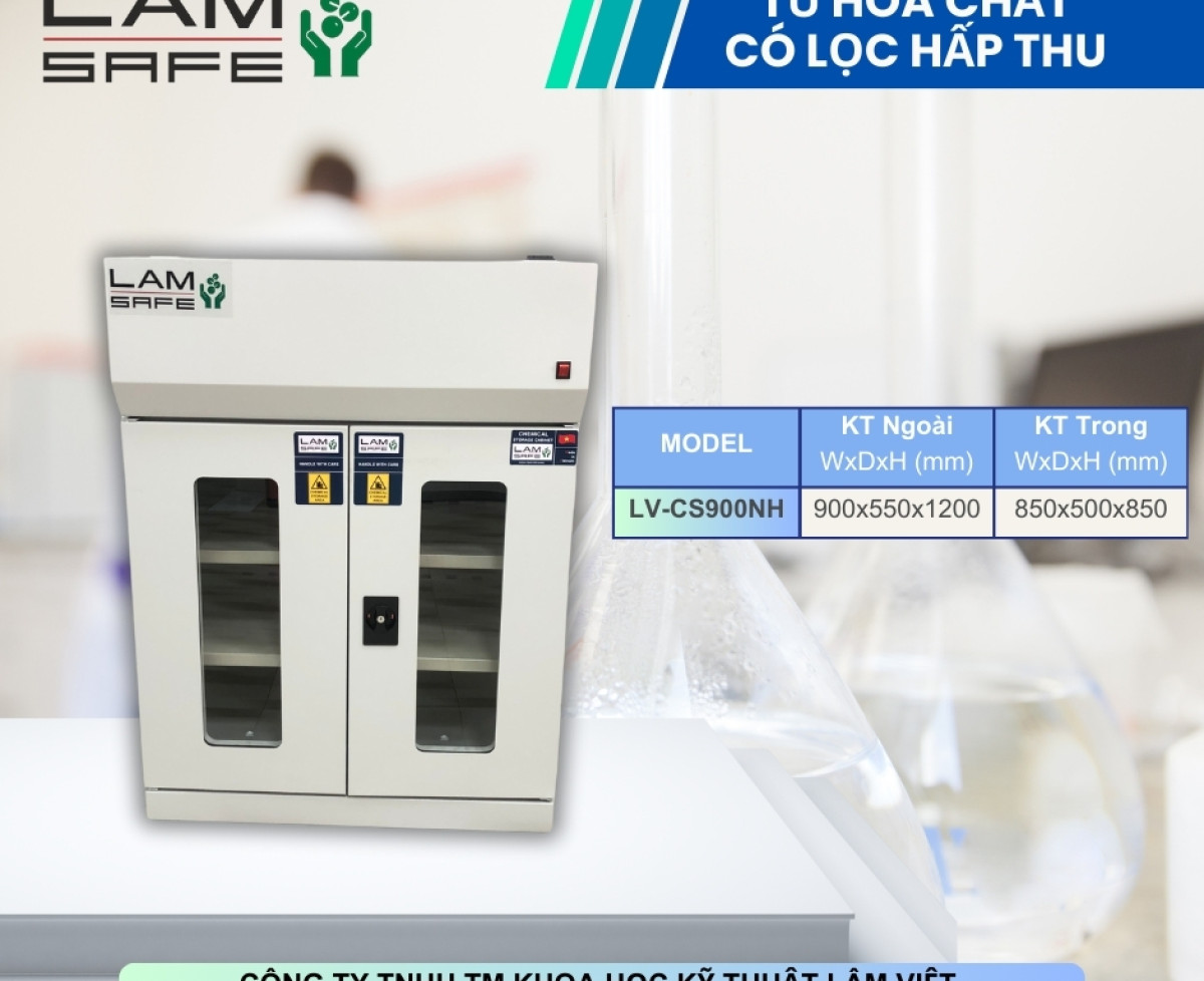 Tủ Đựng Hóa Chất Có Lọc Hấp Thu - LAMSAFE