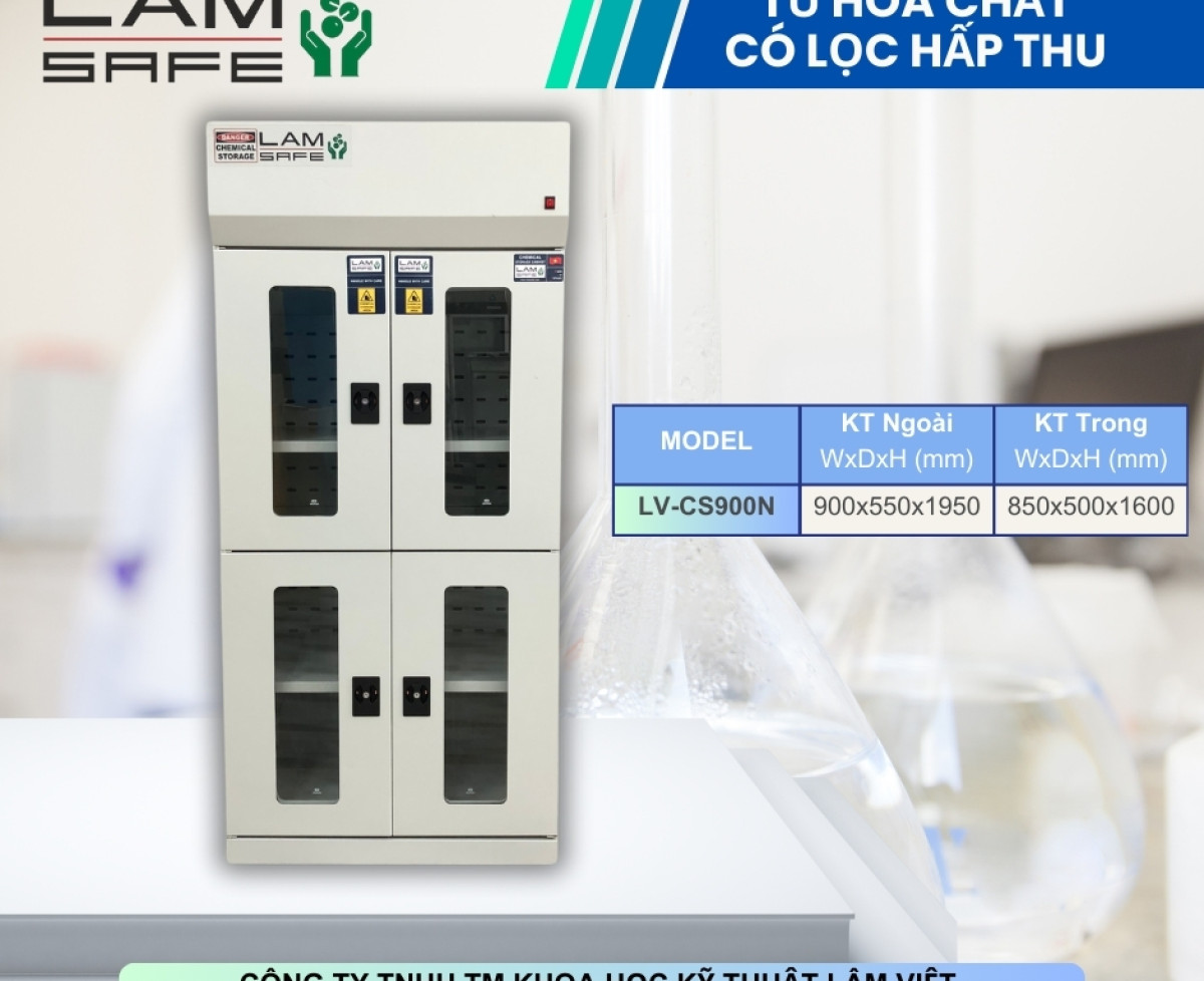 Tủ Đựng Hóa Chất Có Lọc Hấp Thu - LAMSAFE