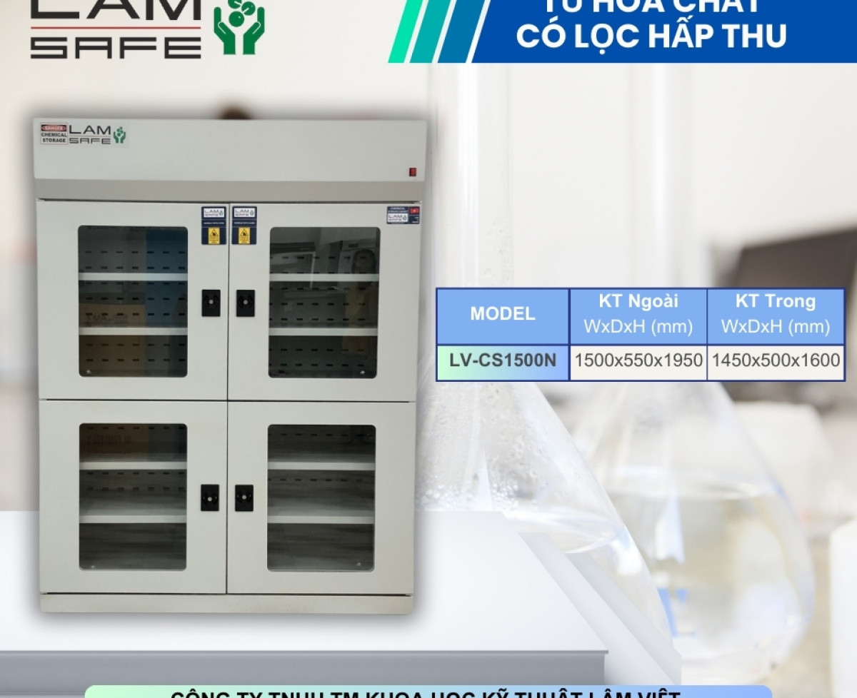 Tủ Đựng Hóa Chất Có Lọc Hấp Thu - LAMSAFE