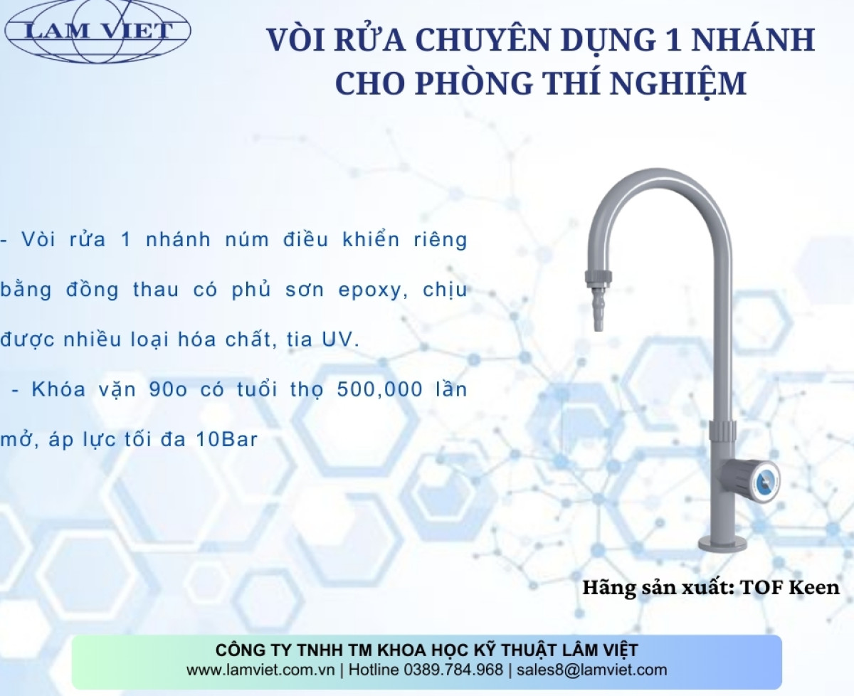 Vòi rửa chuyên dụng cho phòng thí nghiệm