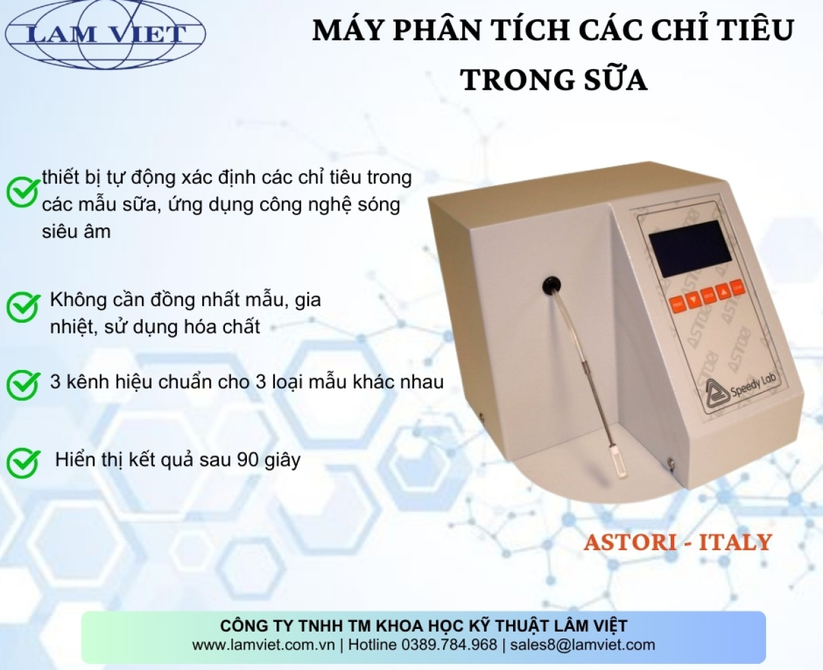 Máy phân tích các chỉ tiêu trong sữa