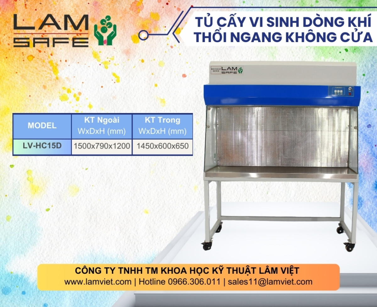 Tủ cấy vi sinh thổi ngang không cửa