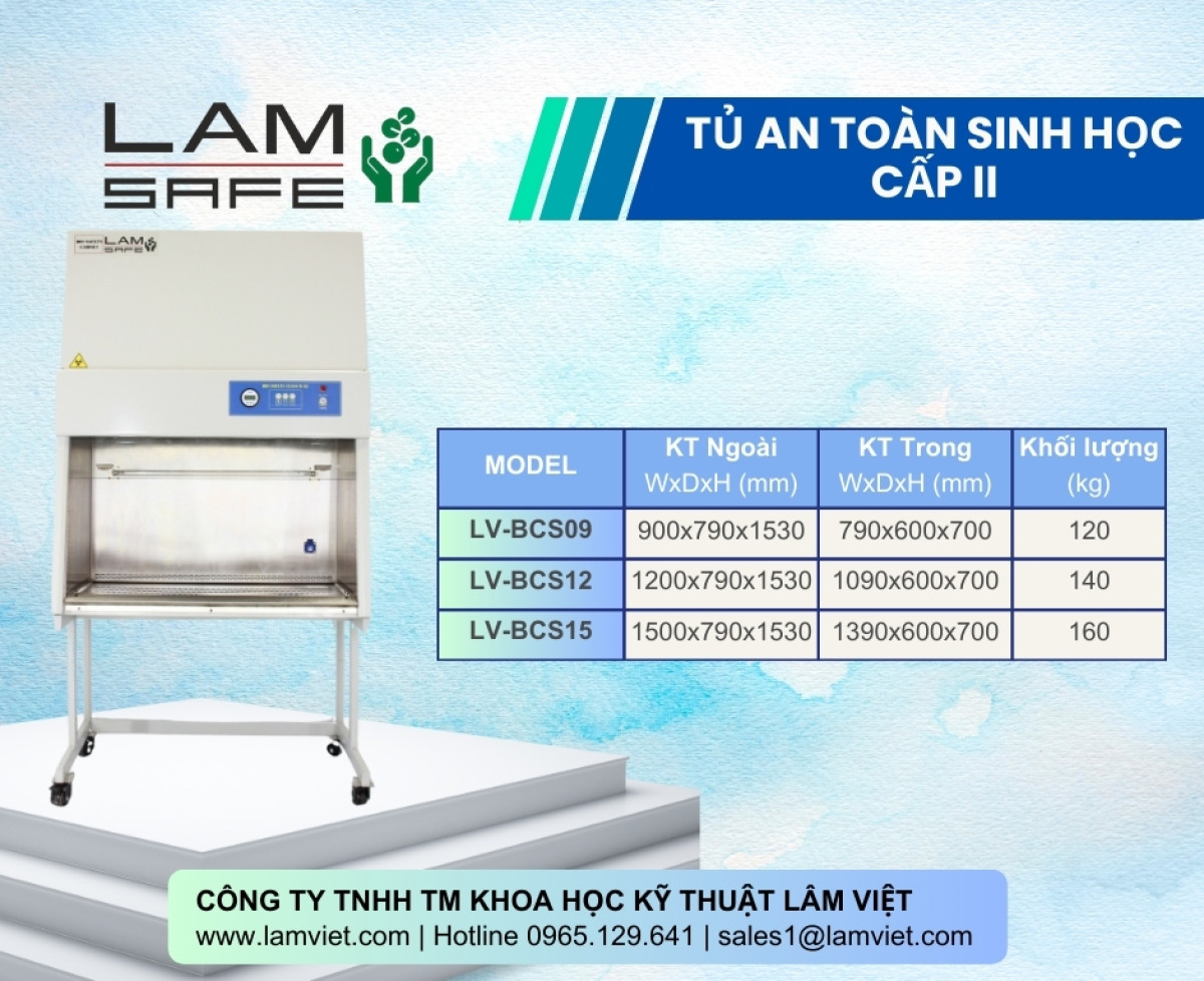 Tủ an toàn sinh học cấp II - Lâm Việt SCI