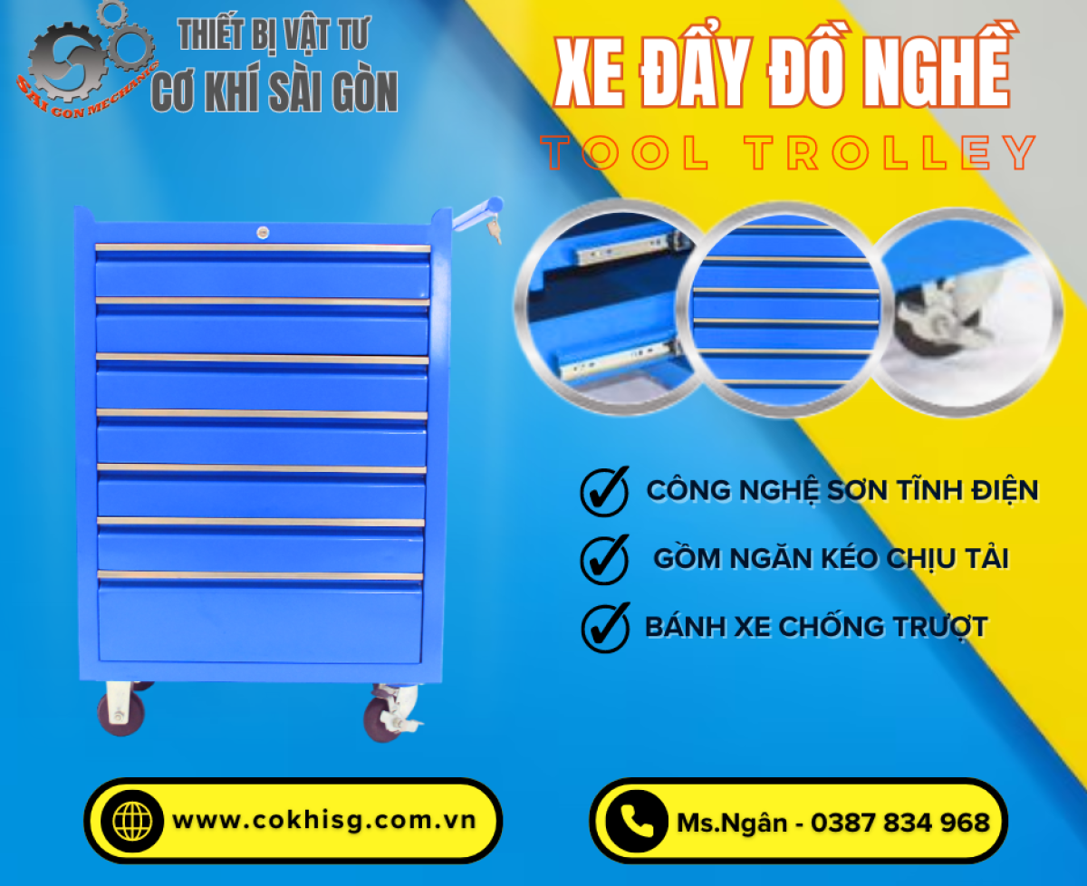 Xe Đẩy Sắt Sơn Tĩnh Điện