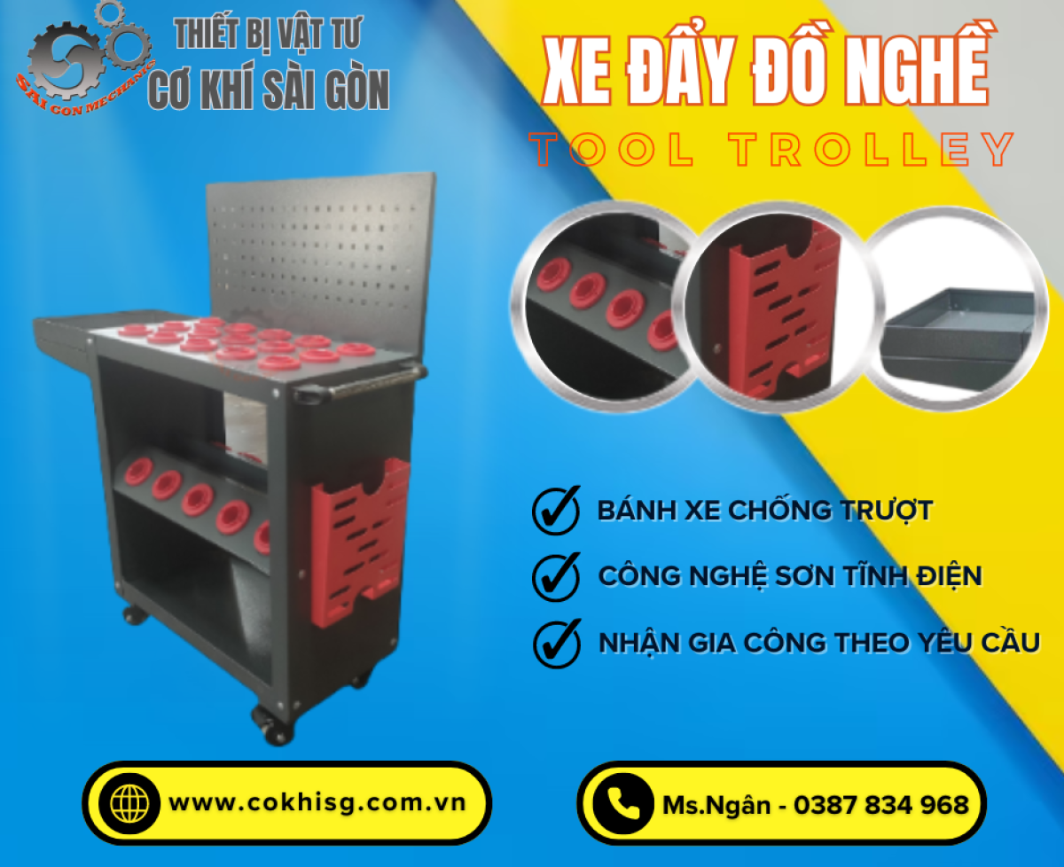 Xe Đẩy Sắt Sơn Tĩnh Điện