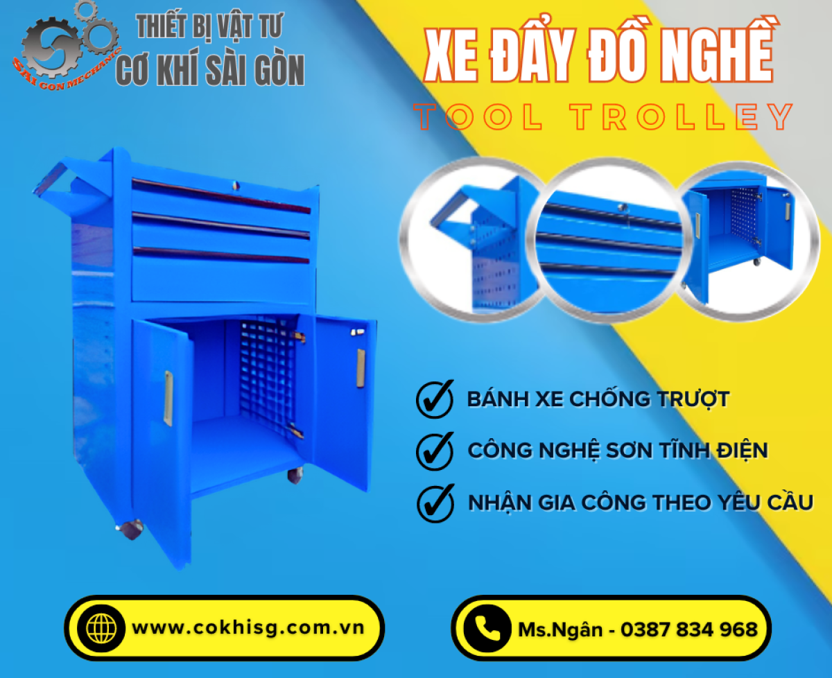 Xe Đẩy Sắt Sơn Tĩnh Điện