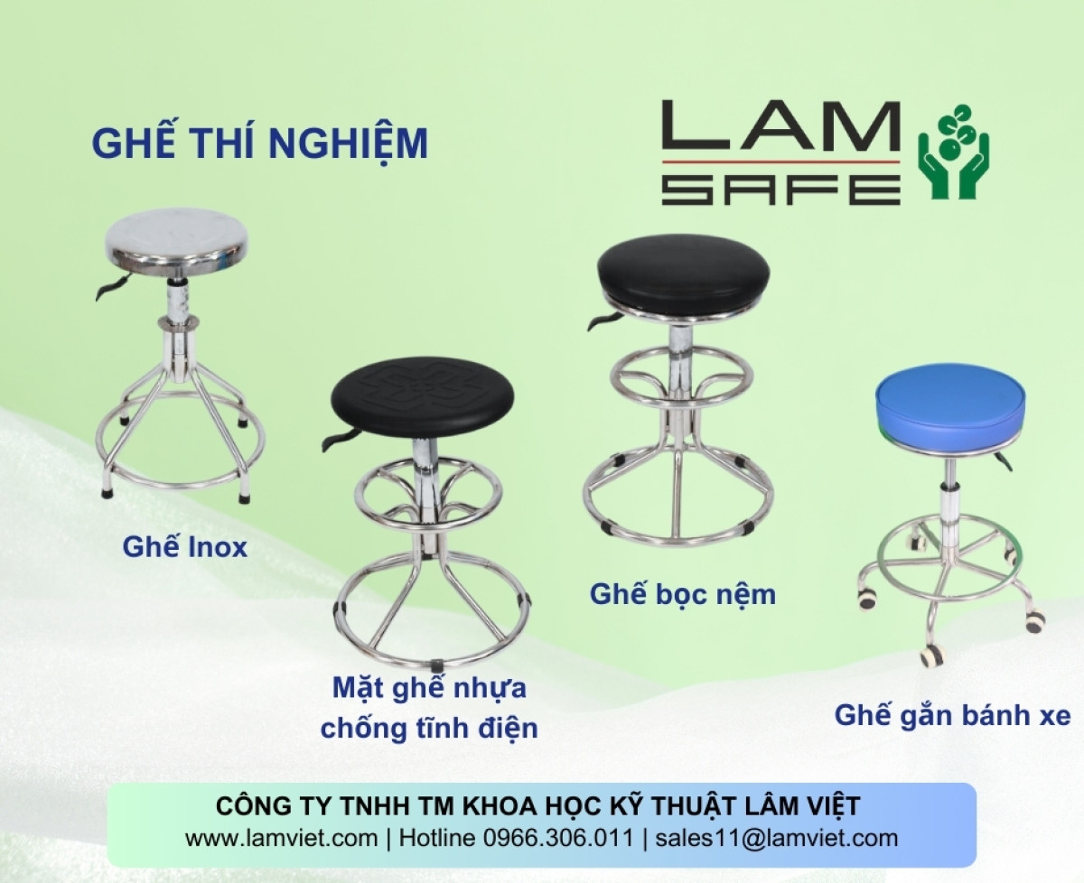 Ghế Inox phòng thí nghiệm