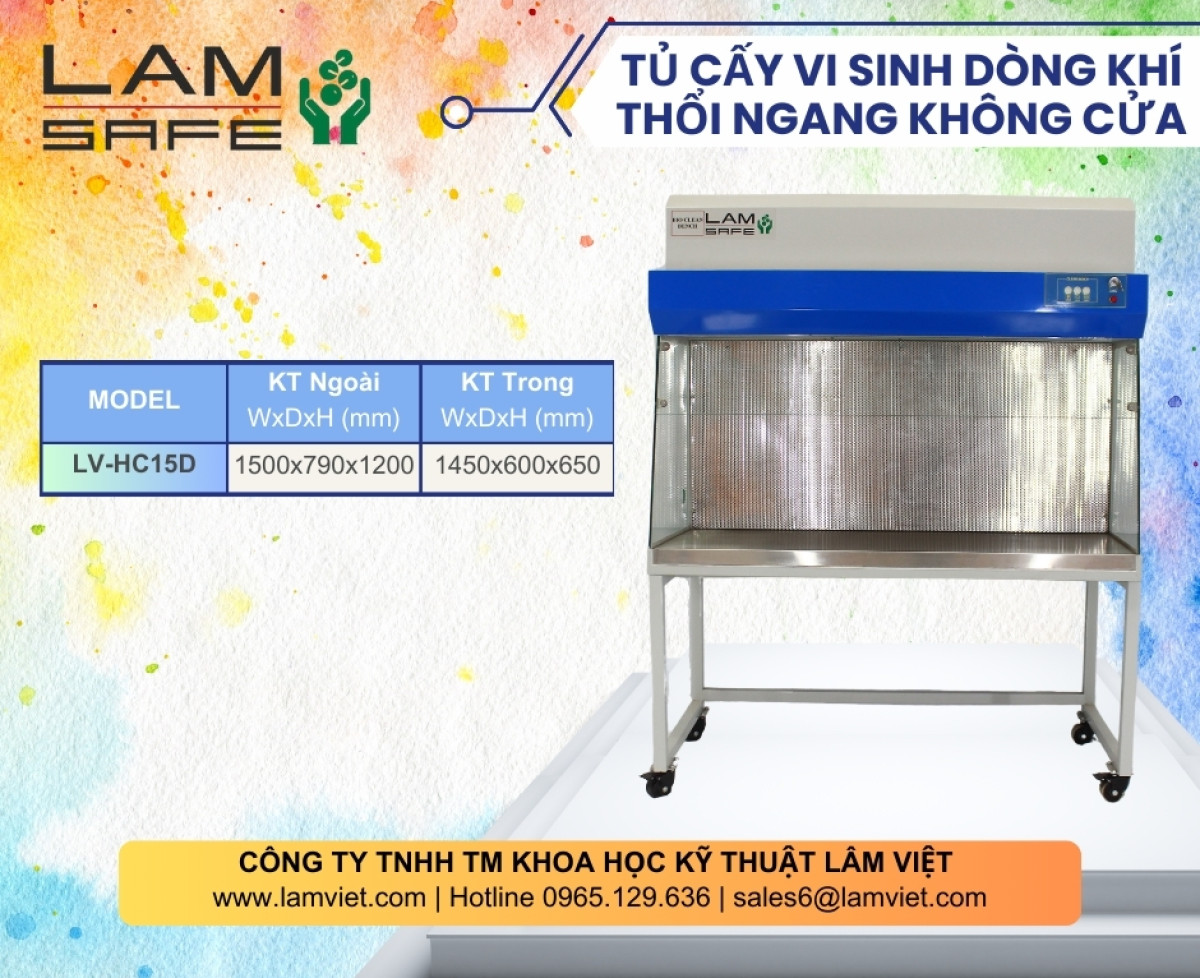 Tủ Cấy Vi Sinh Dòng Khí Thổi Ngang Không Cửa - LAMSAFE