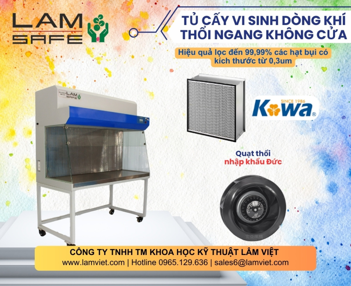 Tủ Cấy Vi Sinh Dòng Khí Thổi Ngang Không Cửa - LAMSAFE