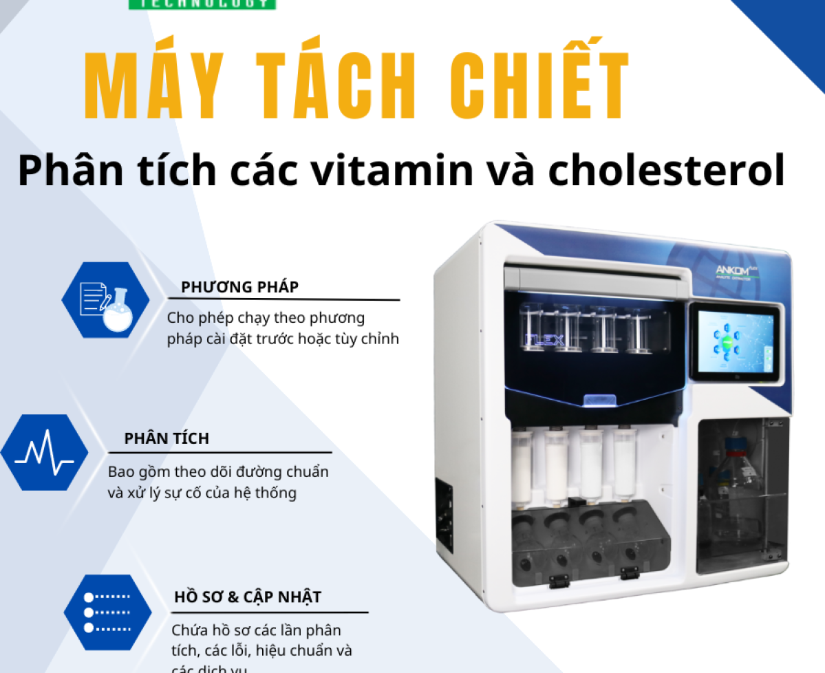 Máy tách chiết phân tích vitamin và cholesterol