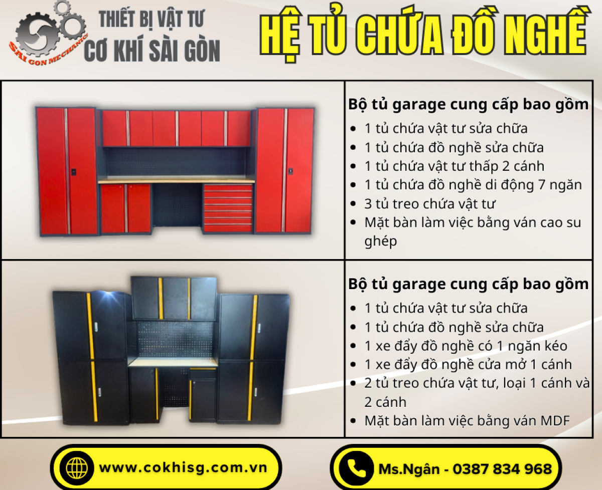 Tủ Đồ Nghề Dành Cho Gara