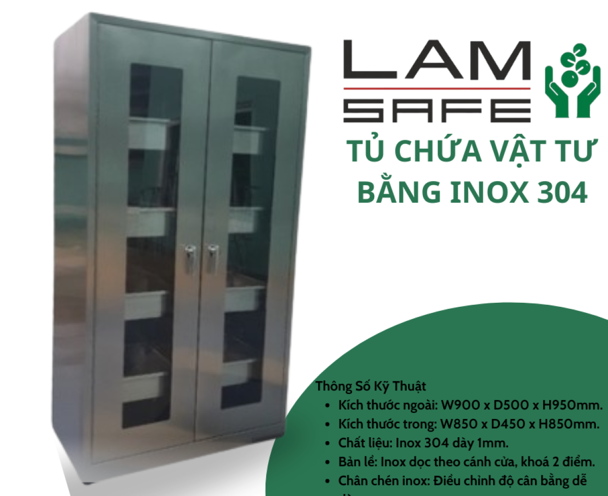 Tủ Chứa Vật Tư Bằng Inox 304 - LAMSAFE