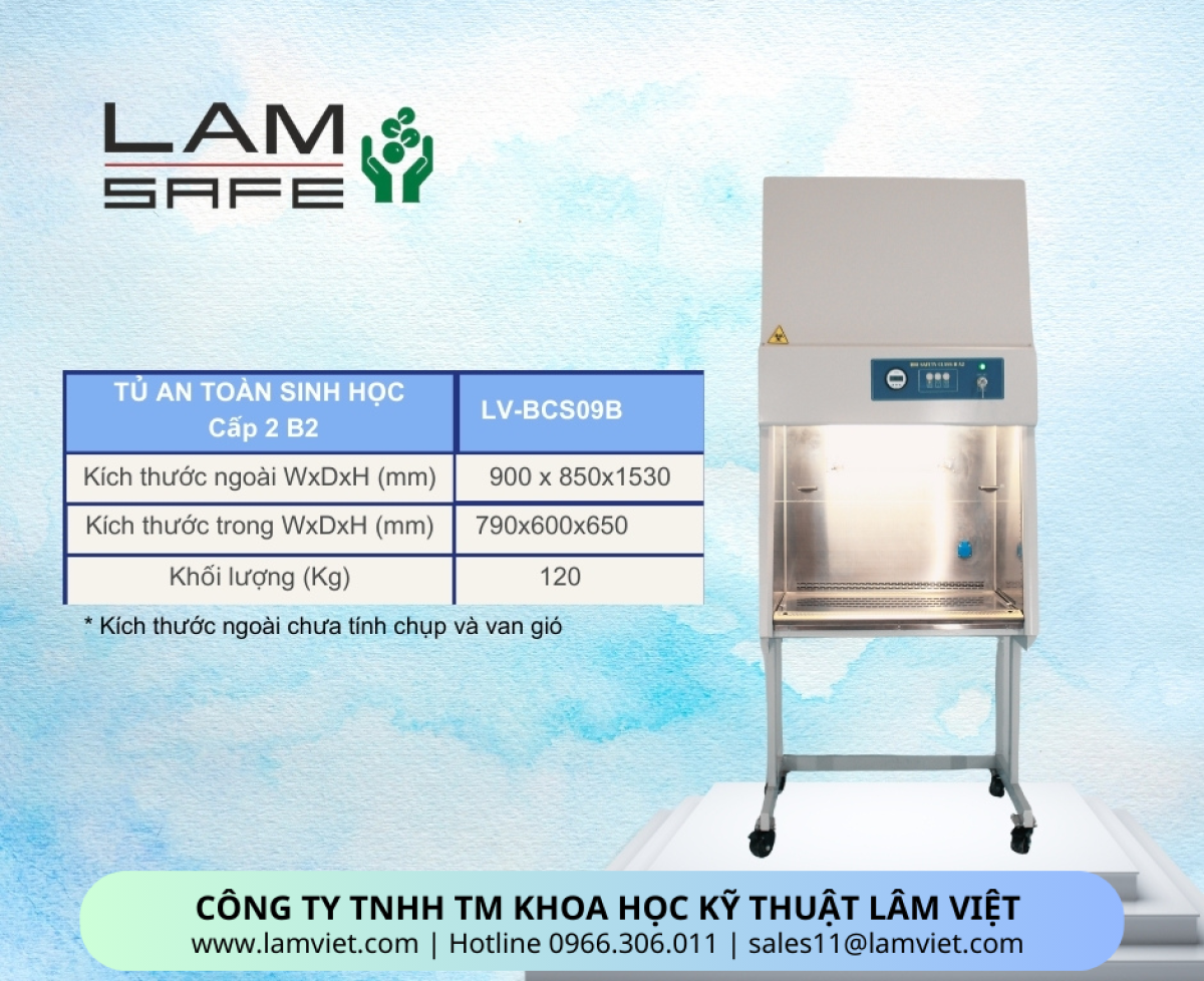 Tủ an toàn sinh học cấp II loại B2