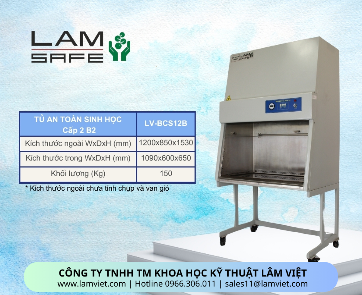 Tủ an toàn sinh học cấp II loại B2